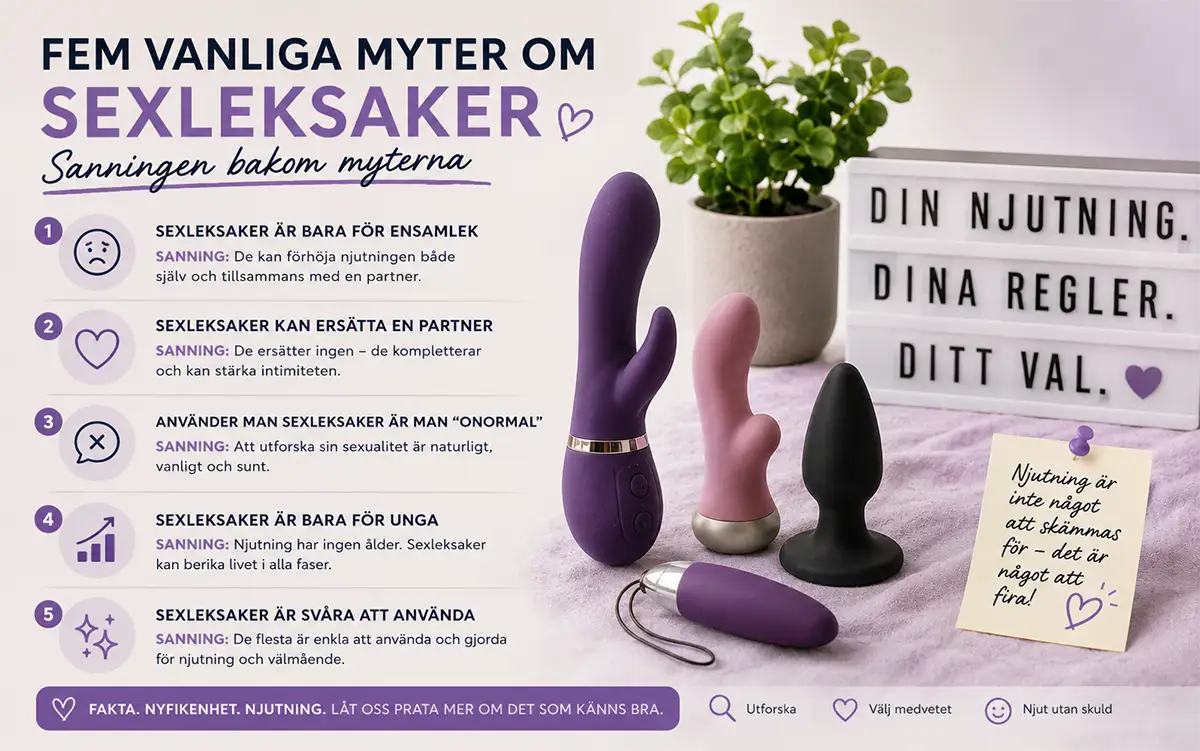 Fem vanliga myter om sexleksaker