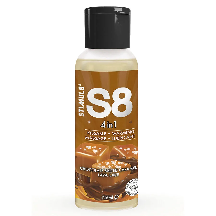 STIMUL8 - S8 4-in-1 Choklad och Saltat Karamell Smaksatt Värmande Dessertaglidsmedel 125 ml