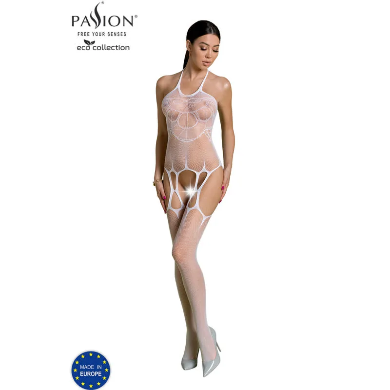 Passion Eco Collection Bodystocking BS002 – Hållbar Intimt Bodystocking i Vitt