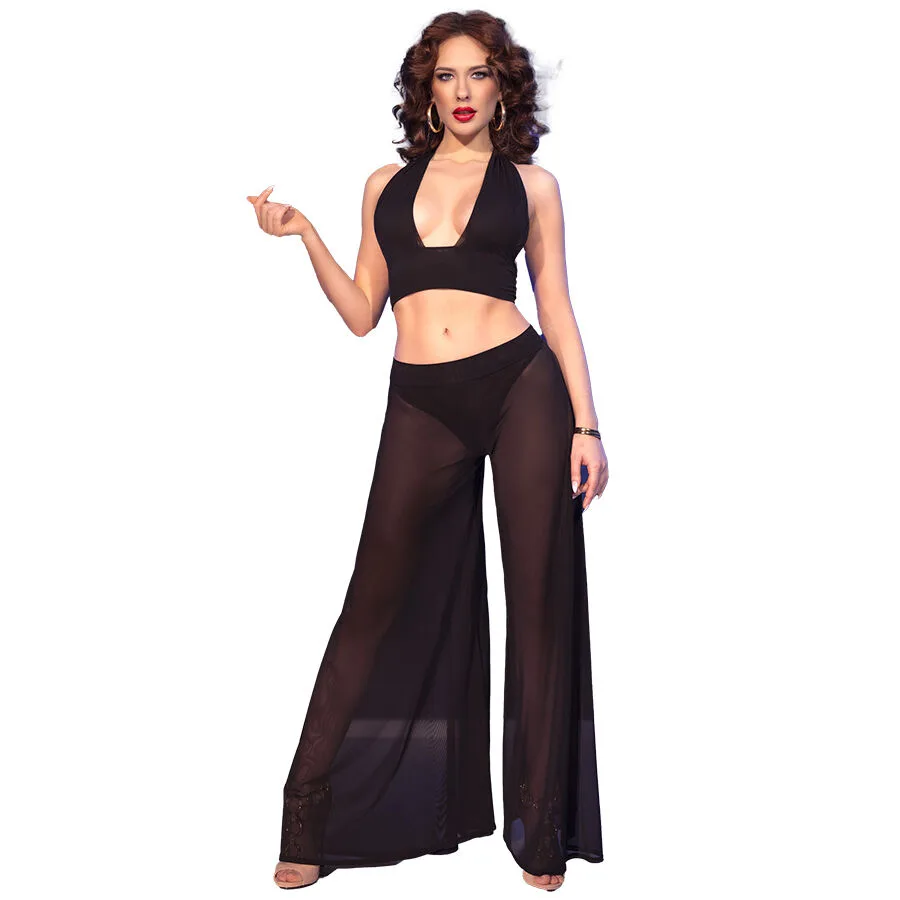 Chilirose CR 4857 Black Top and Pants Lingerie Set – Size XL