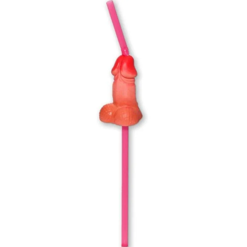 Diablo Picante - 5-pack Anatomiskt Formade Penissugrör för Fest i Naturlig Hudton