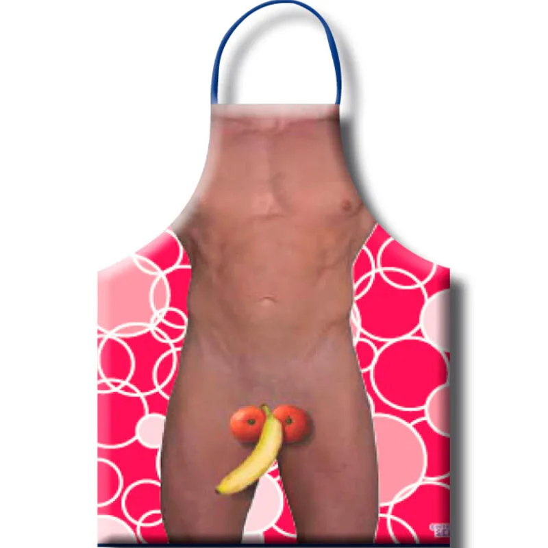 Diablo Picante - Herr Novelty Fruktmönstrad Förkläde