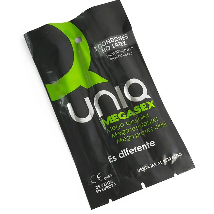 Uniq - Megasex Latexfria Känsliga Kondomer 3-pack