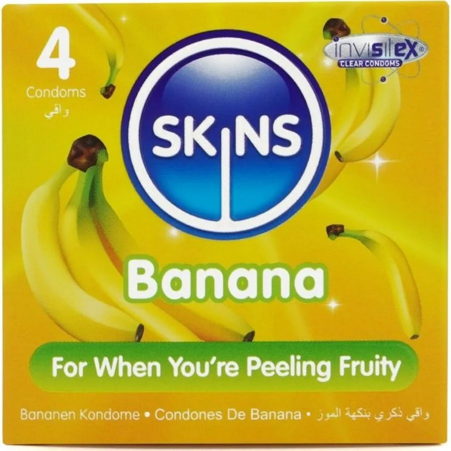Skins Banana Flavoured Premium Condoms – Pack of 4