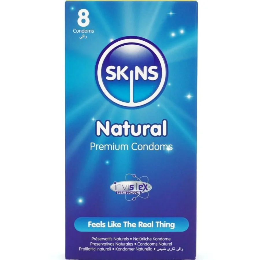 Skins Natural Premium Latex Condoms – Pack of 8