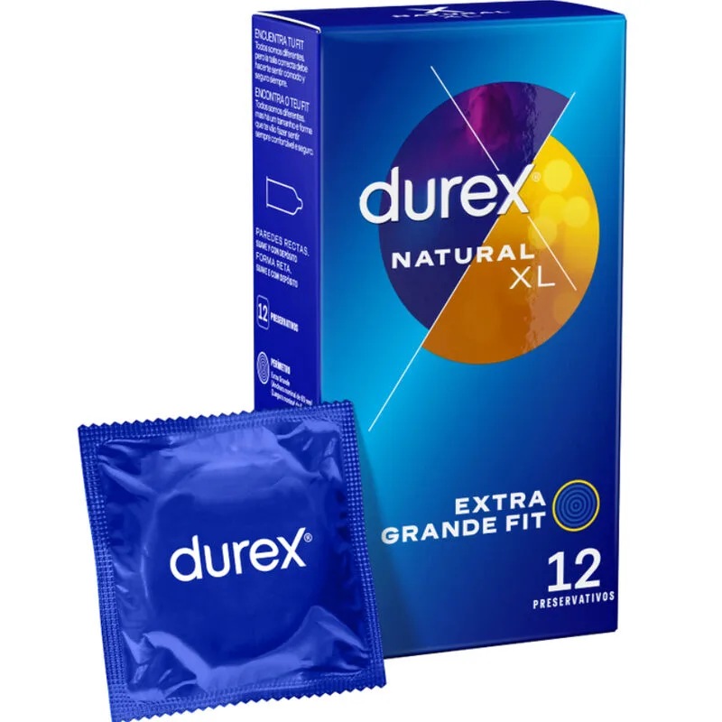 Durex Natural XL Condoms – Extra Large Size – Pack of 12