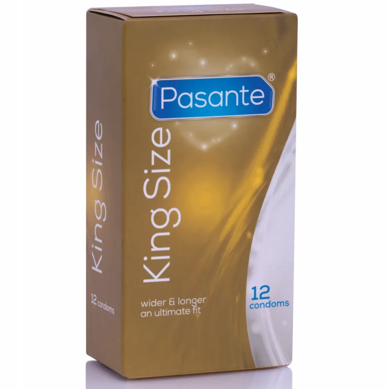 Pasante King Size Condoms – Extra Length & Width for Enhanced Comfort – 12 Pack