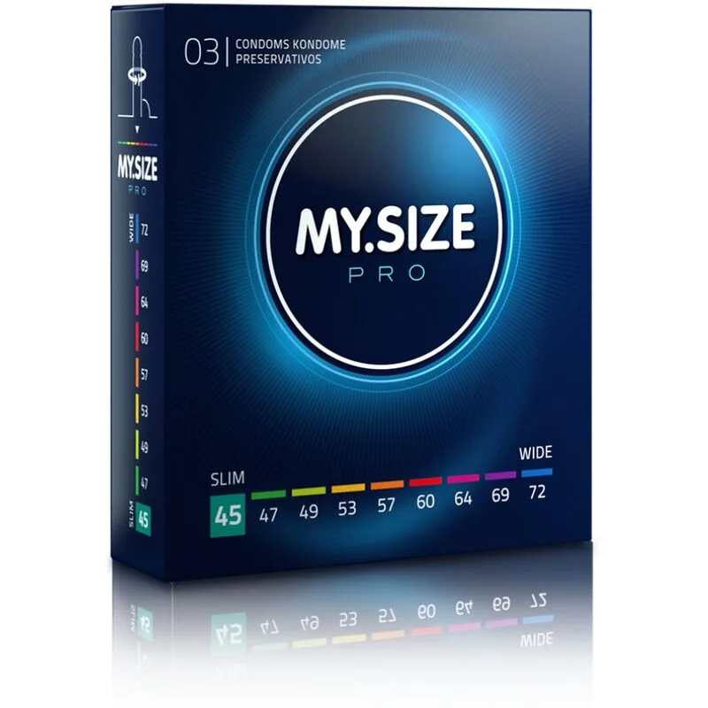 My Size Pro Condoms 45 mm – Precision-Fit Smaller Condoms (3-Pack)