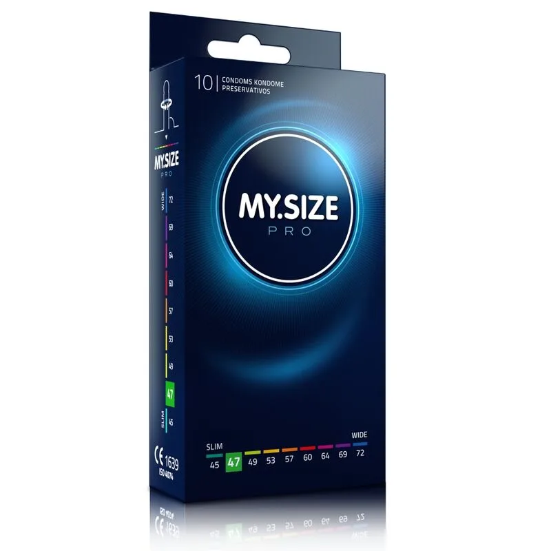 My Size Pro Condoms 47 mm – Precision-Fit Protection, 10 Pack