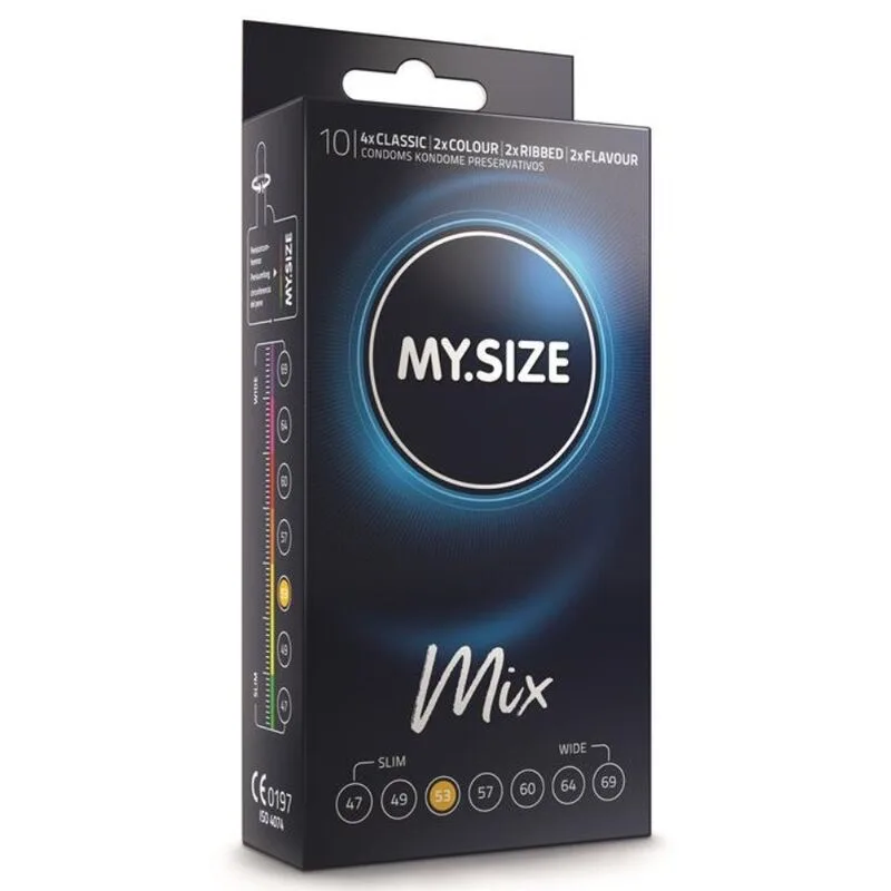 My Size - Mix Condoms 53 mm | Variety Pack of 10