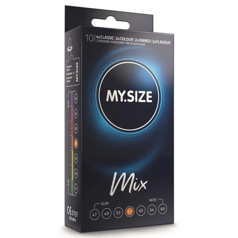 My Size - Mix Condoms 57mm | Variety Pack of 10 Units