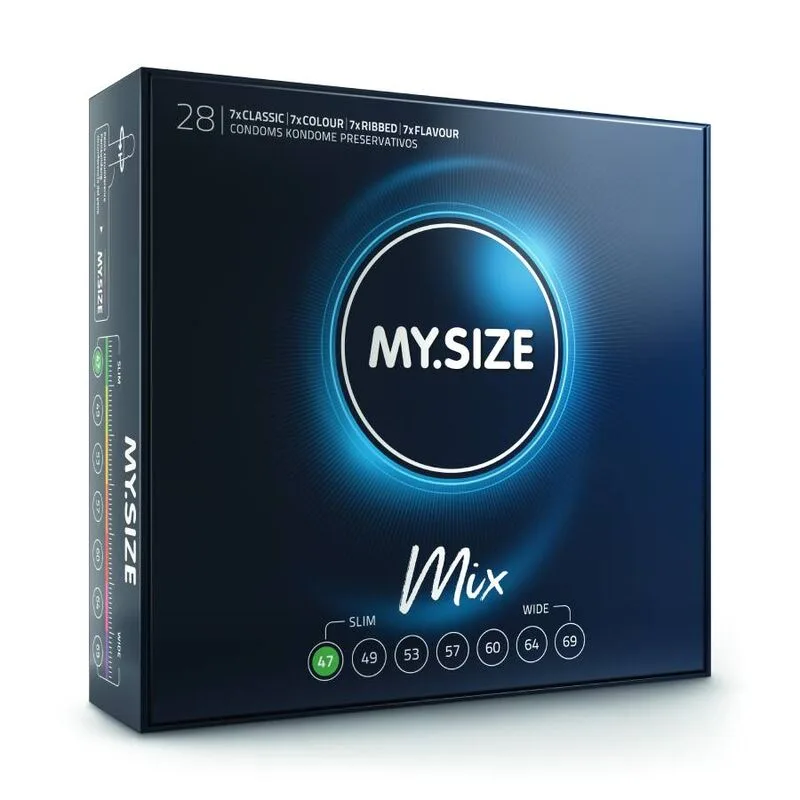 My Size - Mix Condoms 47 mm | Variety Pack of 28 Units