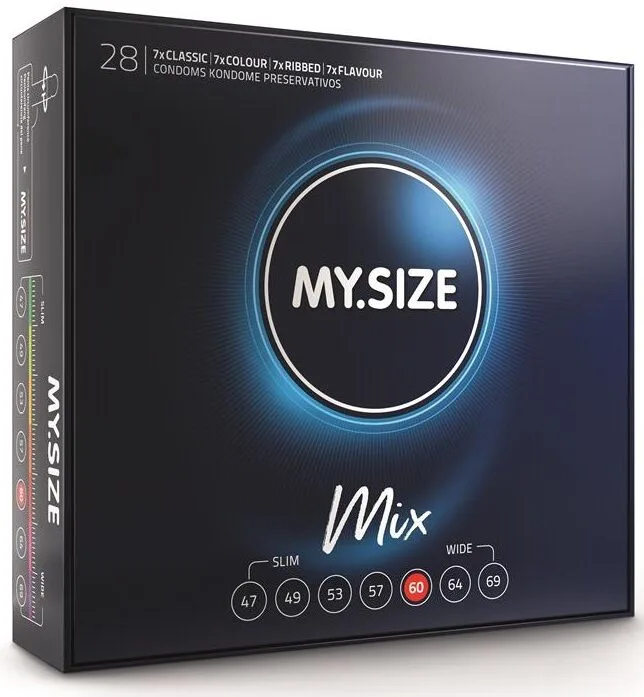 My Size - Mix Condoms 60 mm | Variety Pack of 28 Units