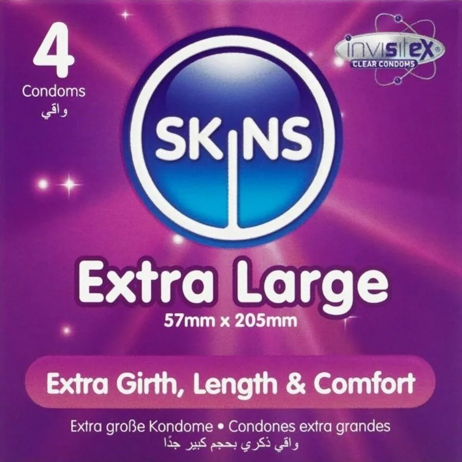 Skins Extra Large Premium Condoms – 4 Pack
