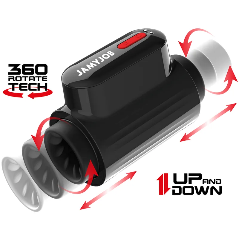 Jamyjob Vortex Thrusting & 360° Rotating Masturbator with Turbo Mode