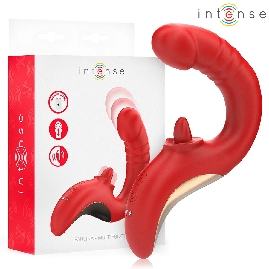 Intense - Paulina U-formad Vibrator med Dubbel Stimulering | Klitoris & G-punkt | Röd
