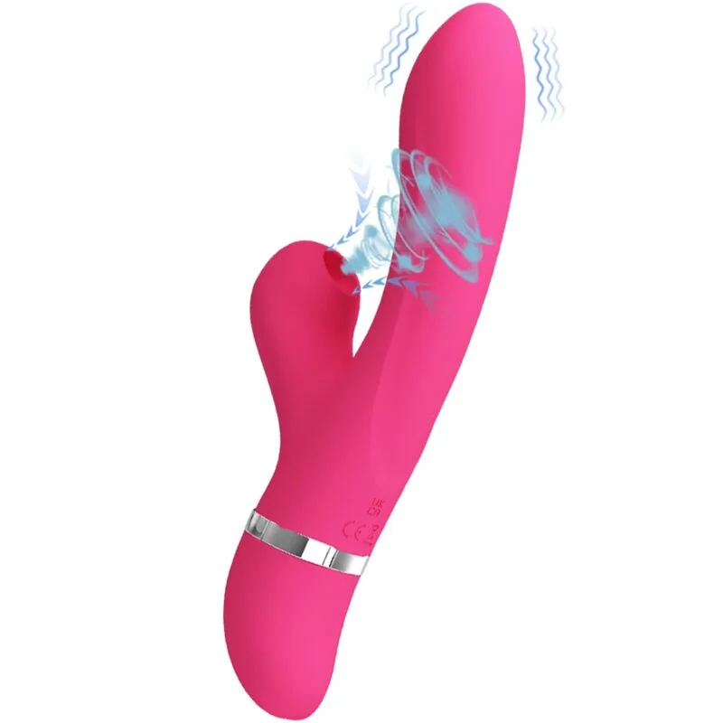 Pretty Love Willow Dual Stimulation Rabbit Vibrator with Clitoral Suction