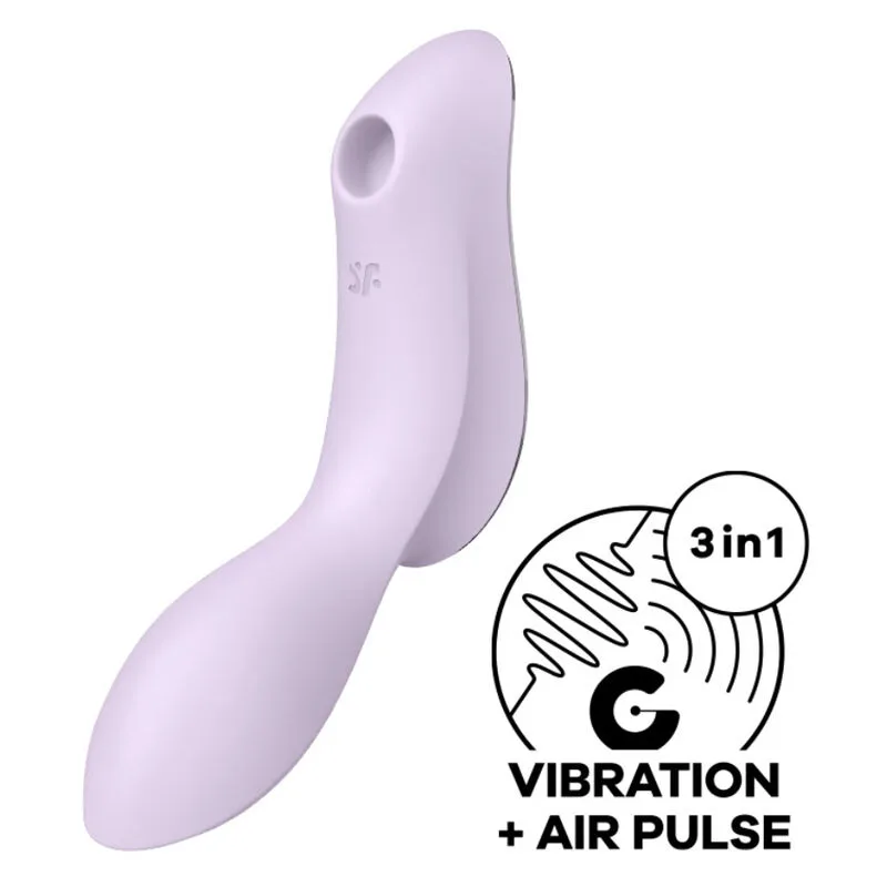 Satisfyer Curvy Trinity 2 Air Pulse Klitoris- & G-punktsvibrator – Lila