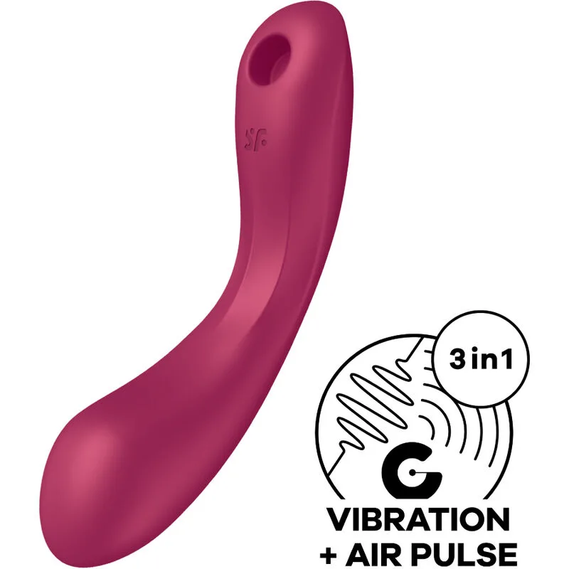 Satisfyer Curve Trinity 1 Lufttryck & Vibration Lay-On Stimulator - Röd
