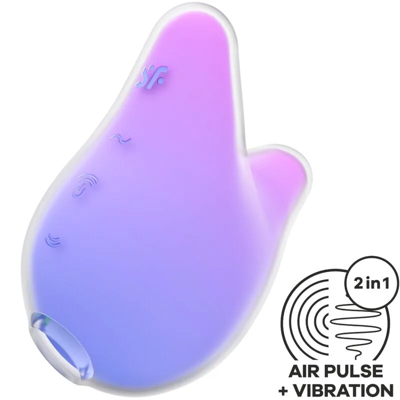 Satisfyer Mermaid Vibes Klitoris Luftpulsstimulator & Vibrator – Violett och Rosa