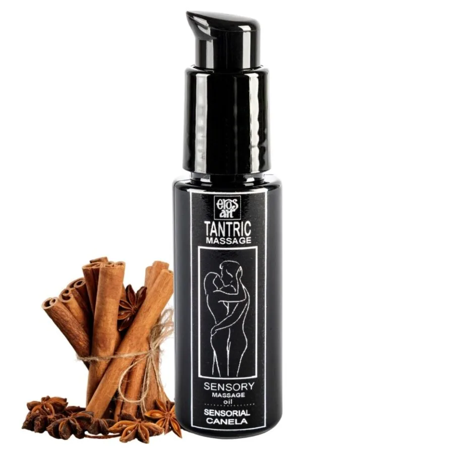 Eros-art - Naturlig Tantrisk Massageolja med Afrodisiska Växtextrakt – Kaneldoft 30 ml