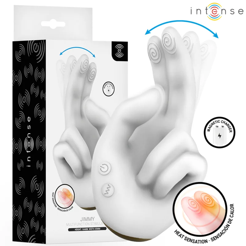 Intense - Jimmy Hand-Shaped Multifunction Clitoral Stimulator with Vibration and Heat Function