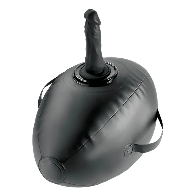 Fetish Fantasy Series - Body Dock Uppblåsbar Positionsboll med Dildo, Svart, 41,9 cm