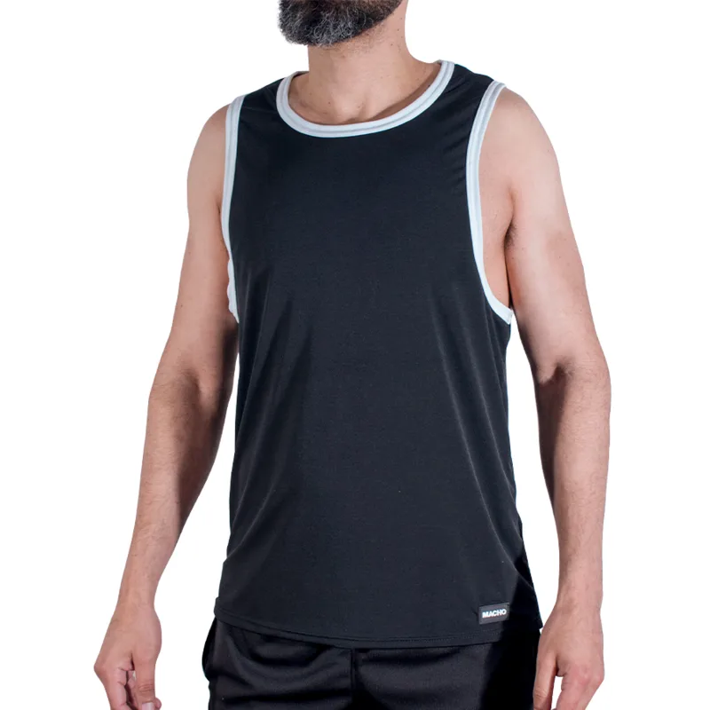 Macho CMV004 Svart Gym T-Shirt – Atletisk Prestationströja