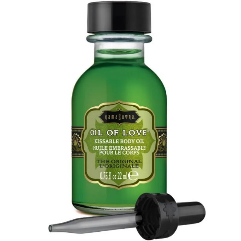 Kamasutra Oil of Love – Kysssbar Värmande Olja, The Original Smak – 22 ml