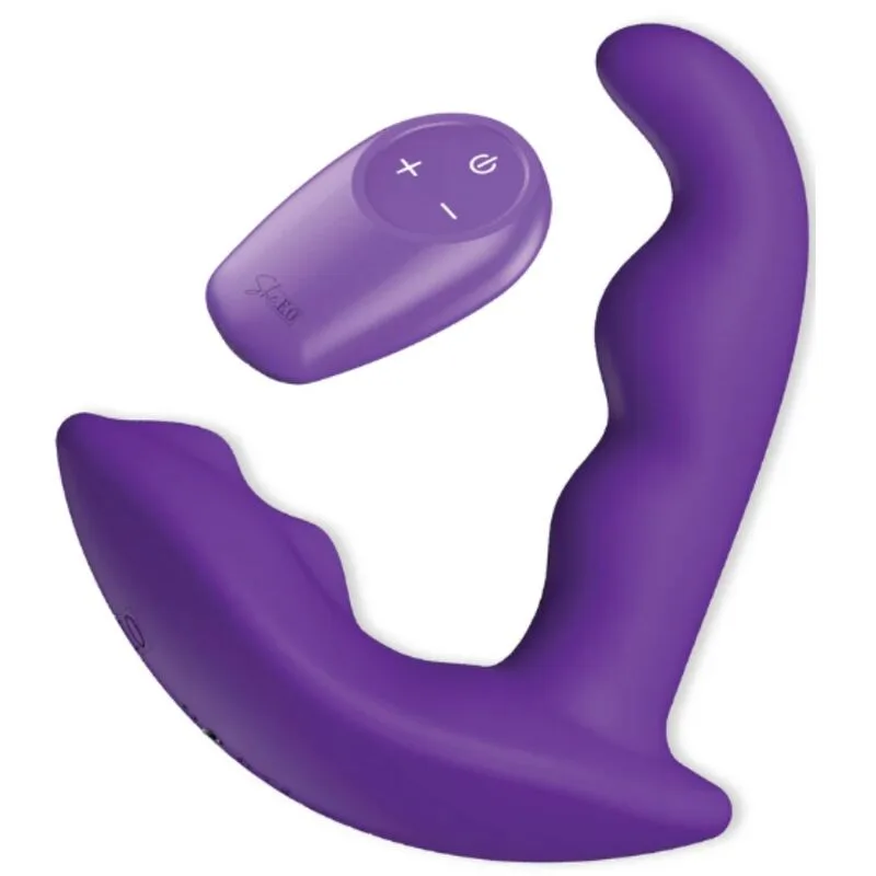 She.e.o - Roterande & Vibrerande Analstimulator med Trådlös Fjärrkontroll - Lila
