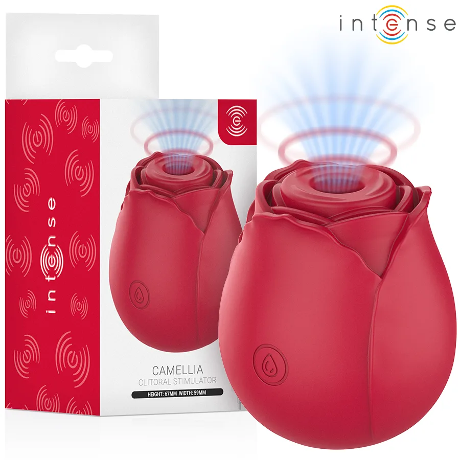 Intense Camellia Klitorissugstimulator Ros av Waves Bordeaux