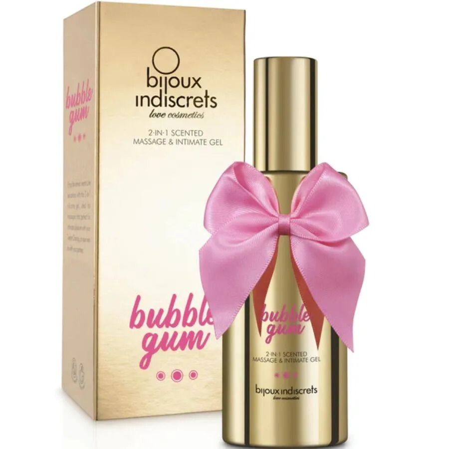 Bijoux Indiscrets - Bubble Gum 2-i-1 Doftande Massage & Intimt Glidmedel 100ml