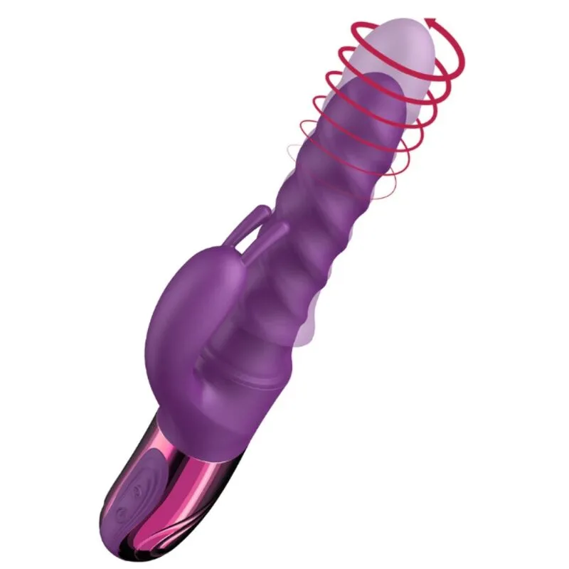 She.e.o - Lila Rabbit Swirl Dubbelstimulerande Vibrator