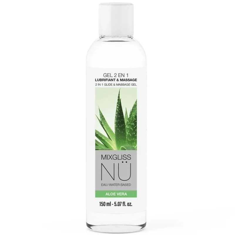 Mixgliss NÜ 2-in-1 Water-Based Intimate Lubricant & Nuru Body Massage Gel with Aloe Vera – 150ml