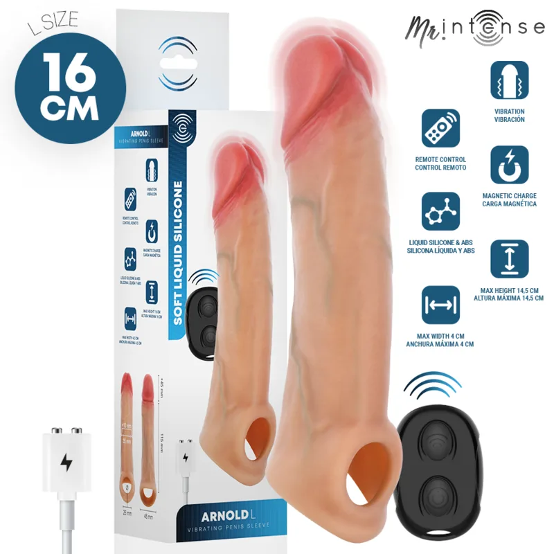 Mr Intense - Arnold L Ultra-Realistic Vibrating Penis Sleeve with Remote Control