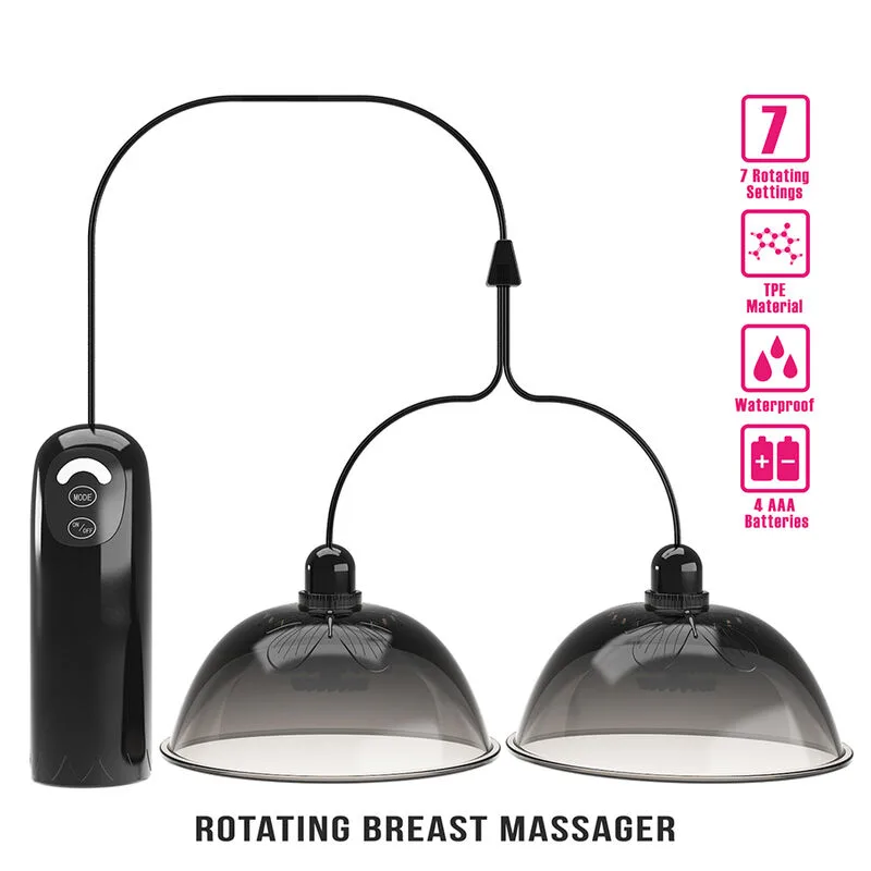 Pretty Love Rotating Nipple Suction Stimulator – Black