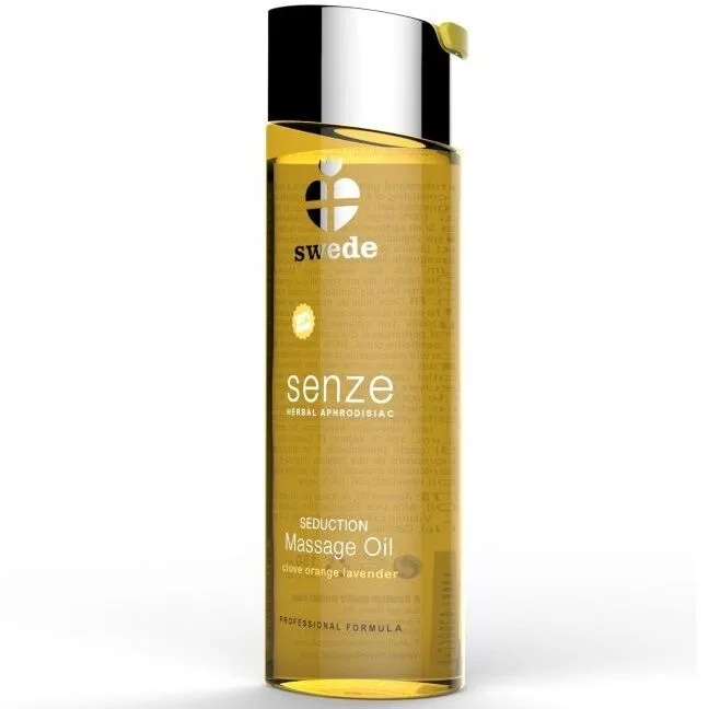 Swede - Örtig Afrodisiakum Massageolja Seduction 75 ml | Blandning av Kryddnejlika, Apelsin & Lavendel