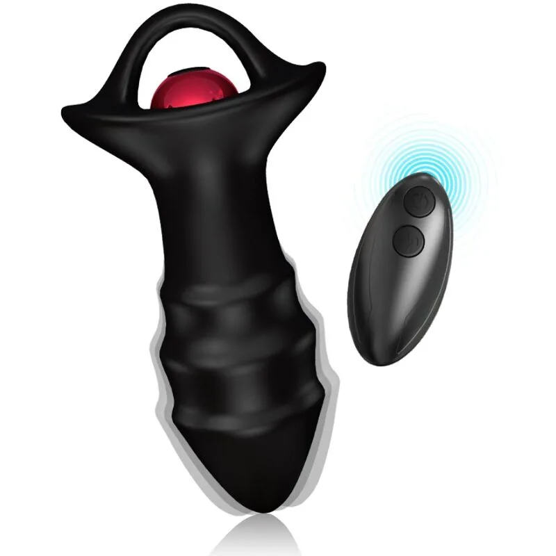 Armony Kylin Dual Stimulation Finger Vibrator & Anal Plug with Remote Control – Black