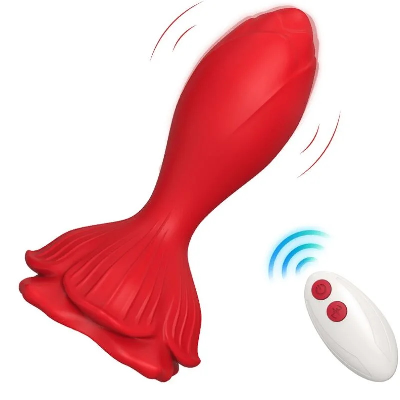 Armony Dual Stimulation Vibrator with Anal Plug – Remote Control, Pink/Red