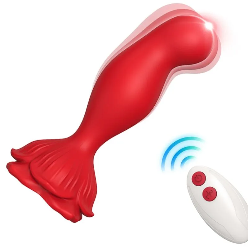 Armony - Dual Stimulation Vibrator & Anal Plug with Remote Control - Pink/Red