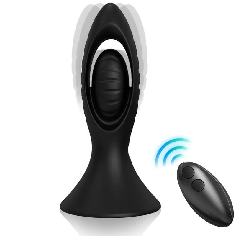 Armony Dual Stimulation Vibrator with Anal Plug – Premium Silicone, Black