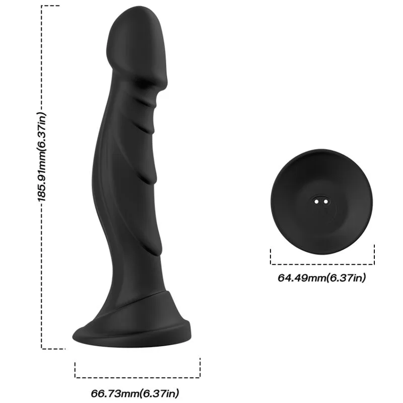 Armony Dual Stimulation Vibrating Dildo & Anal Plug with Remote Control – Black
