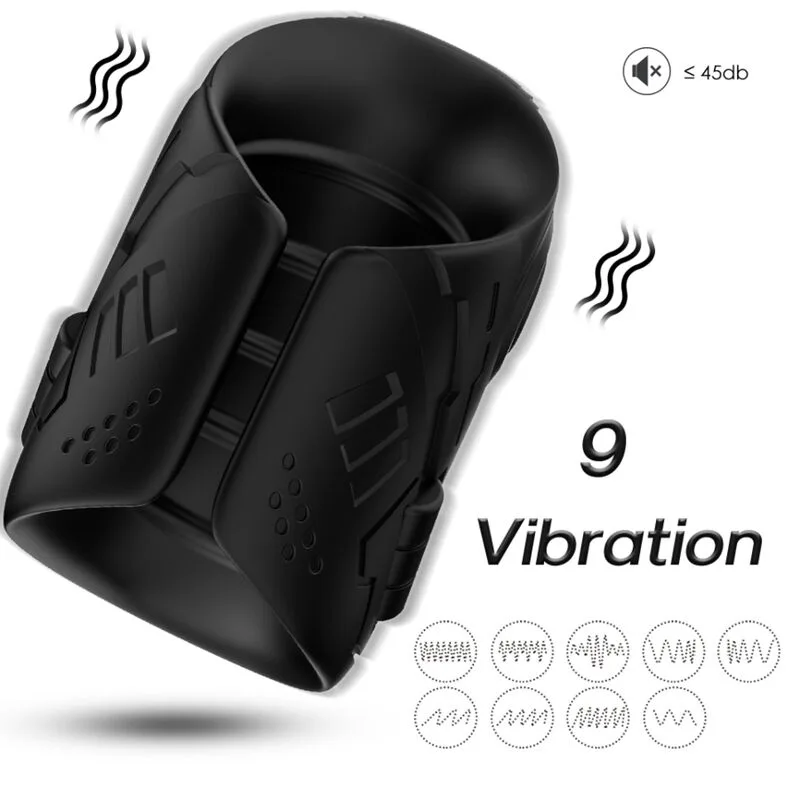 Armony – Vibrerande Stimulationsring med Masturbator | Svart
