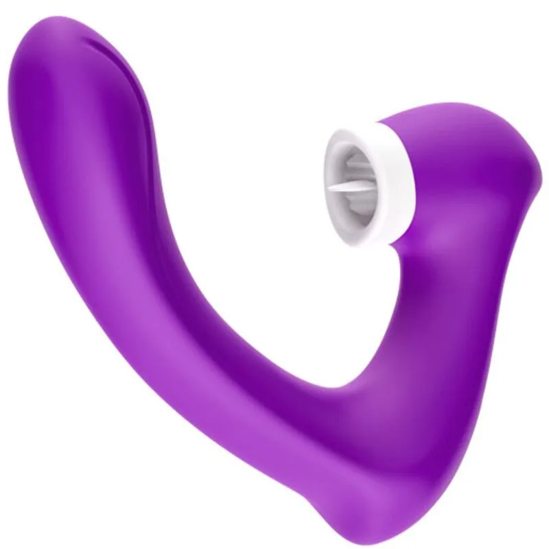Armony Secretkiss Clitoral Licking & Vibrating Stimulator with Curved Design – Purple