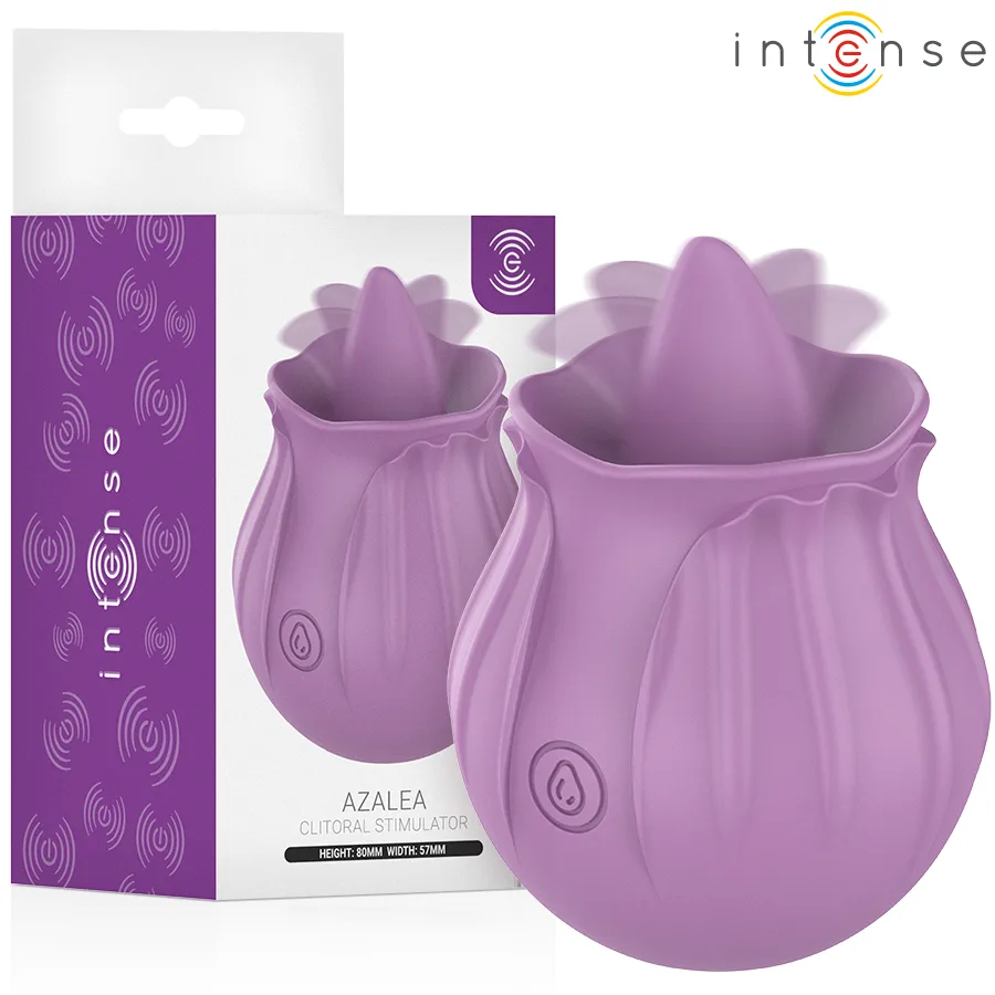 Intense Azalea Flower Clitoral Vibrator – 10 Vibration Modes | Purple