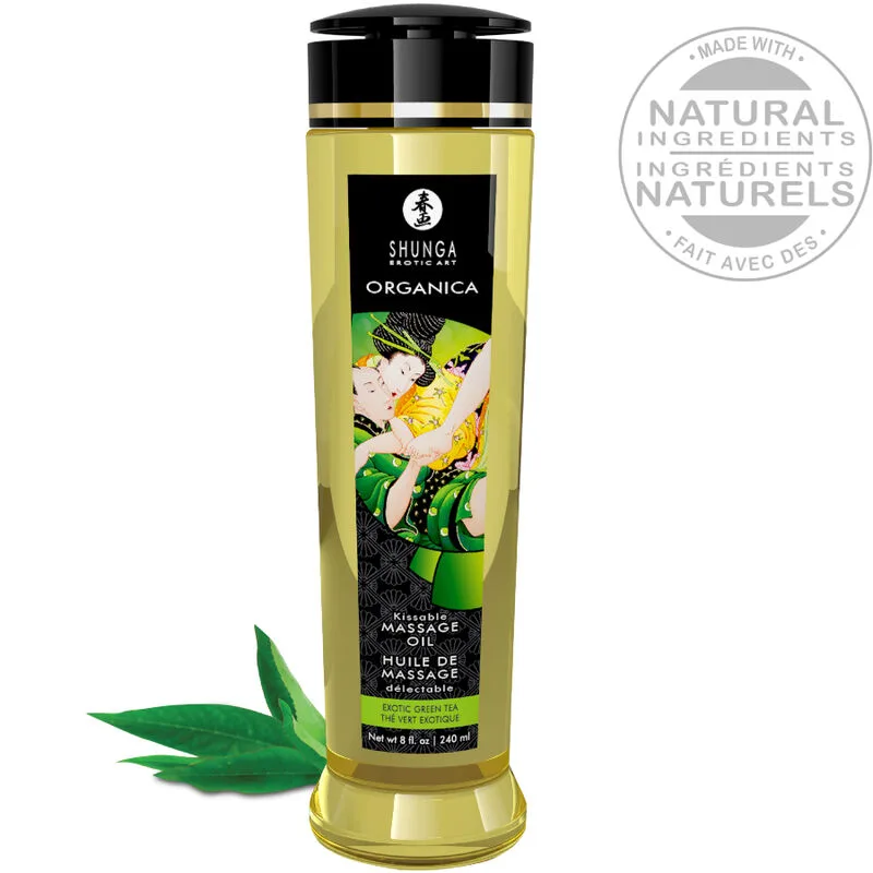 Shunga Organic Green Tea Massage Oil – 240 ml