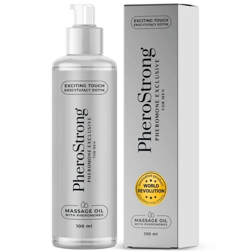 Pherostrong Pheromone Massage Oil för Män – 100 ml