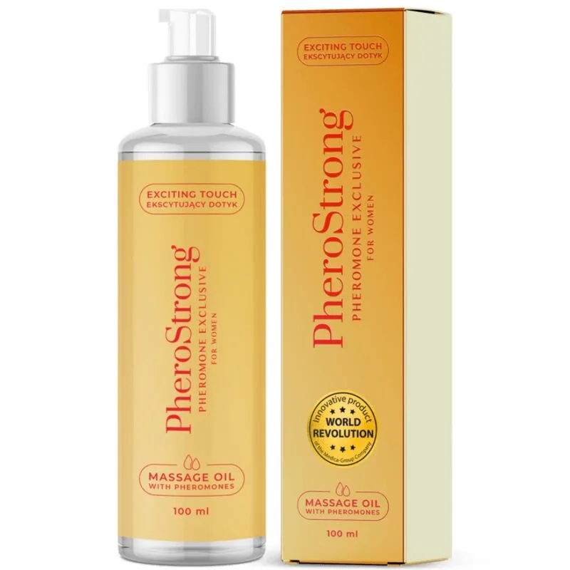 Pherostrong Pheromone Massage Oil for Women – Sensual Body Oil with Exotic Fragrance, 100 ml