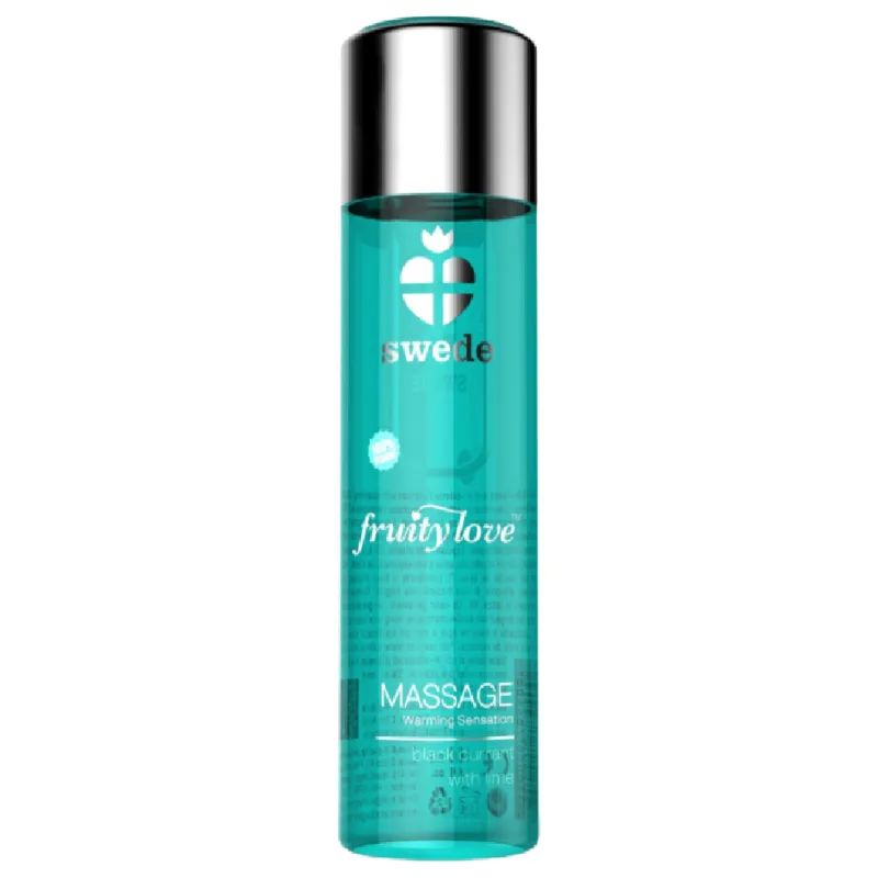 Swede Fruity Love Warming Effect Massage Oil – Black Currant & Lime, 120 ml