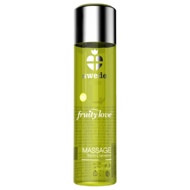 Swede - Fruity Love Warming Effect Massage Oil | Vanilla & Gold Pear | 120 ml